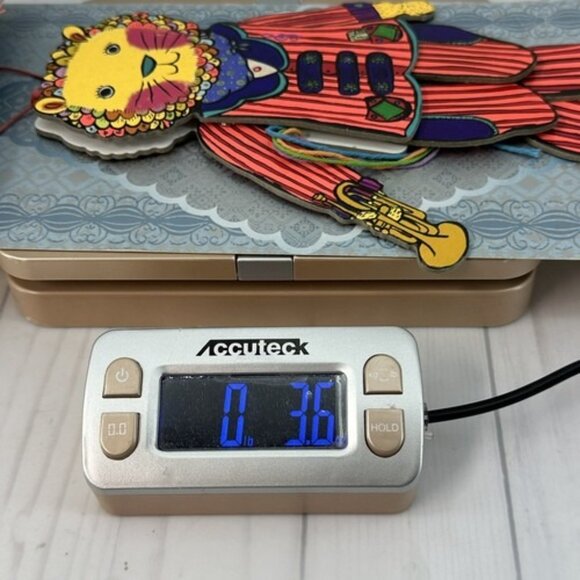 Pull String Toy Jumping Jack Puppet Circus Clown Lion Artisan Wall Art Decor - Picture 8 of 9